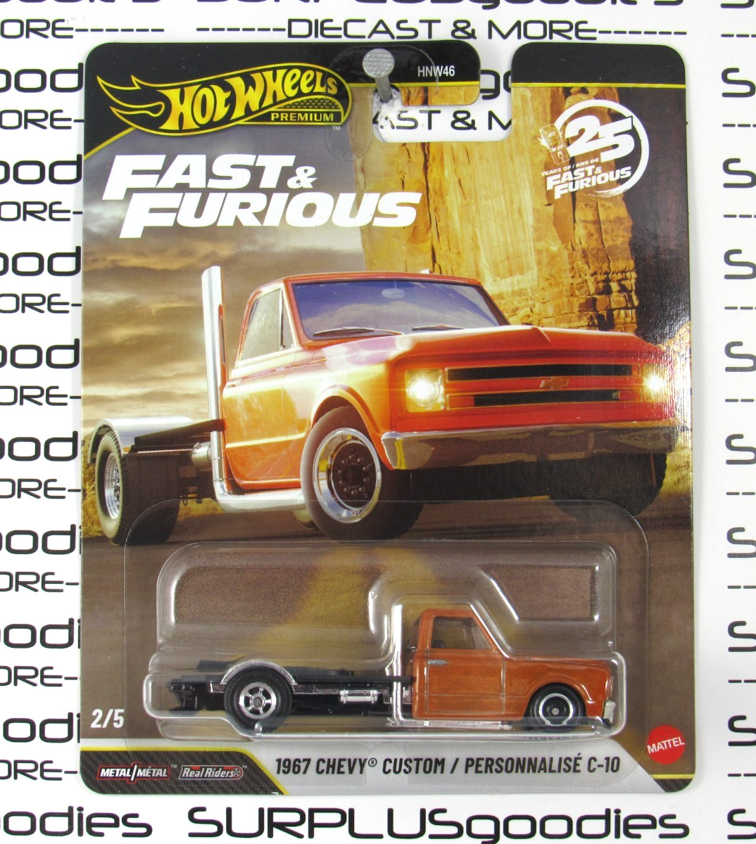 2026 Hot Wheels Fast & Furious: 1967 CHEVROLET C-10 C10 Custom Tow Truck Rig