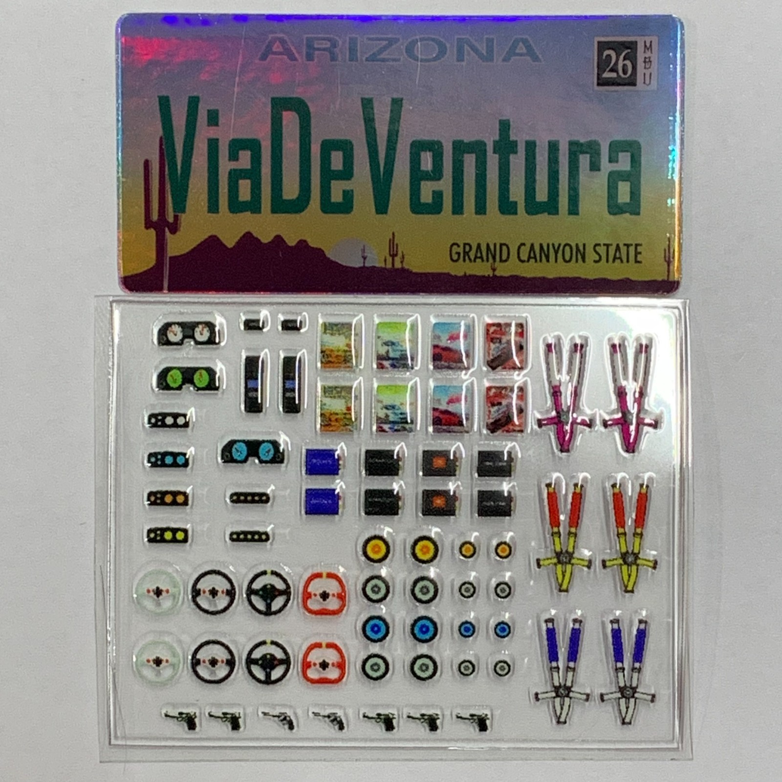 Interior Details 1/64 UNIVERSAL STICKER FOR HOT WHEELS Diecast