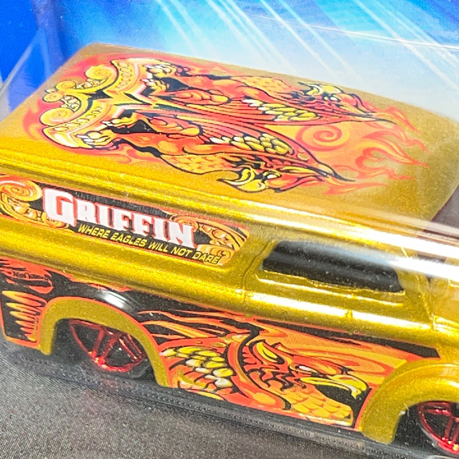 Hot Wheels 2004 Demolition Gold Dairy Delivery Van w/ Red Wheels Diecast #5/5
