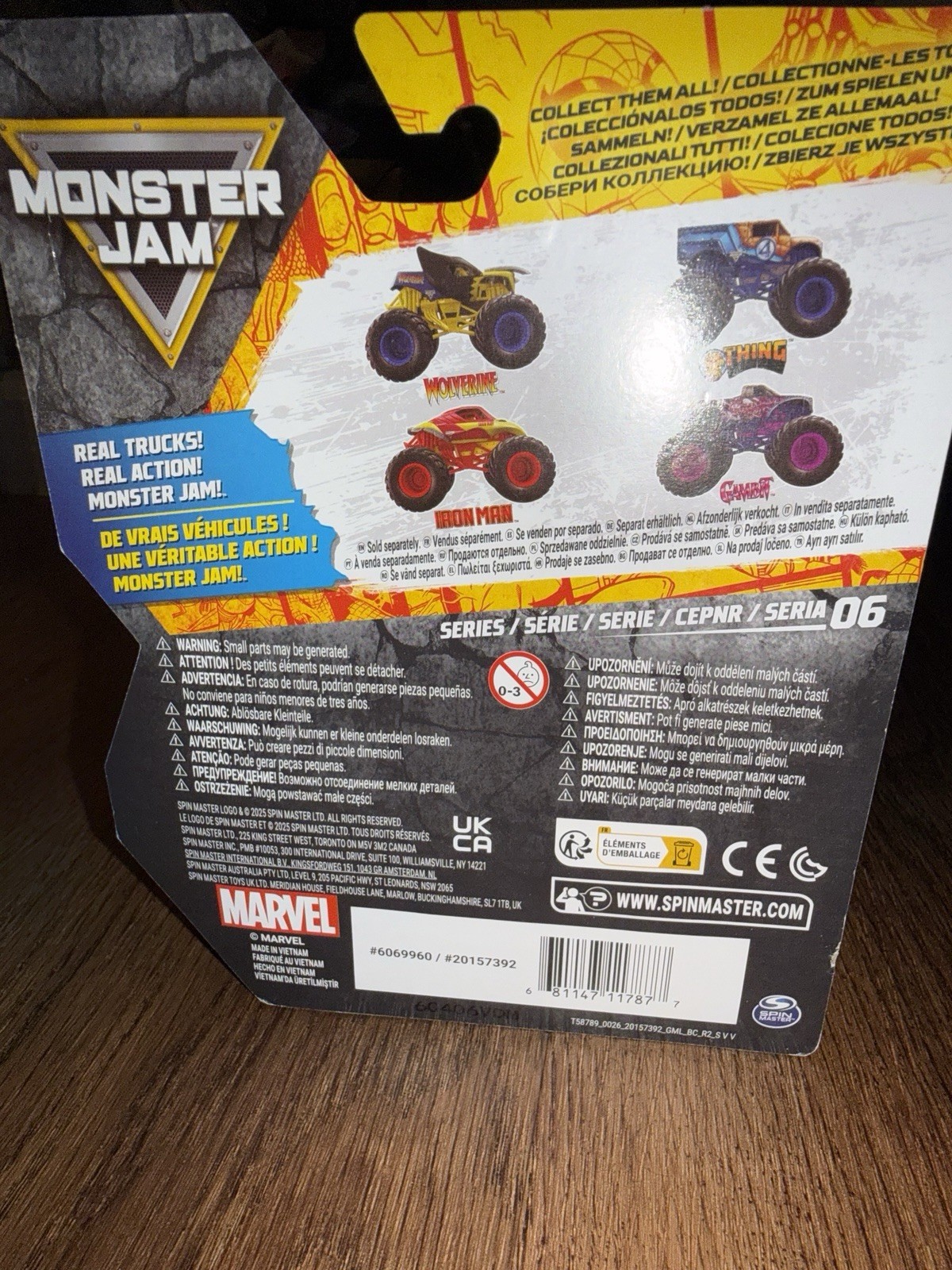 Spin Master Monster Jam Iron Man 1:64 Diecast Monster Truck 2025 Marvel