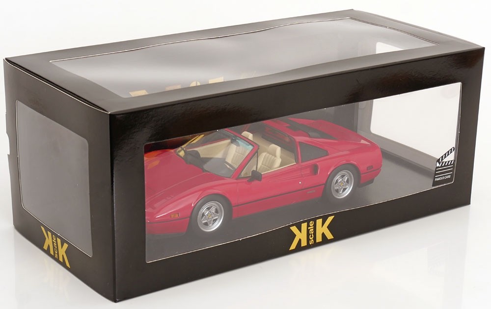 KK Scale 1985 Ferrari 328 GTS US Version Beverly HIlls Cop Rosso Corsa Red 1:18