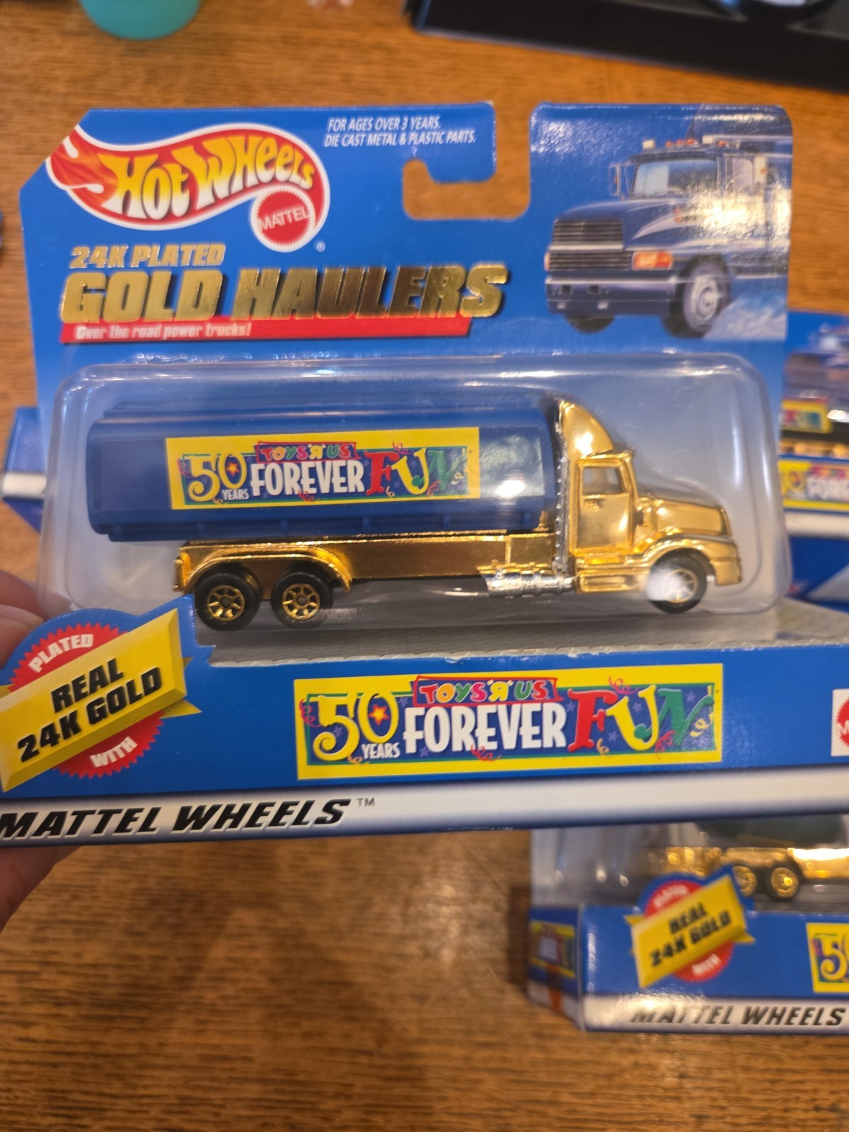 Hot Wheels 24K Plated Gold Haulers Toys R Us 50 Years Lot of 4 D57