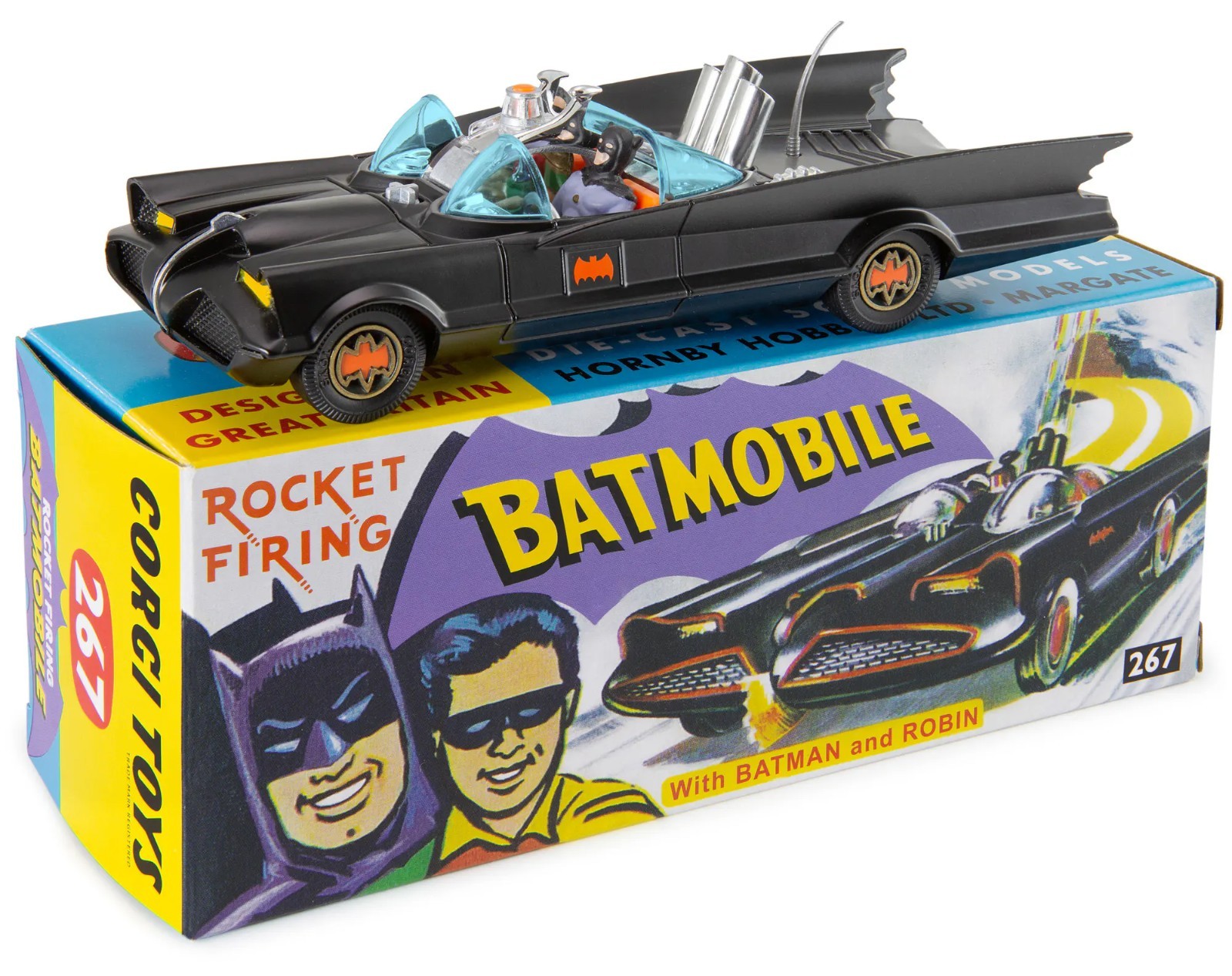 Corgi Toys – Batmobile in RARE Matte Black – Modern Corgi Re-Issue with COA