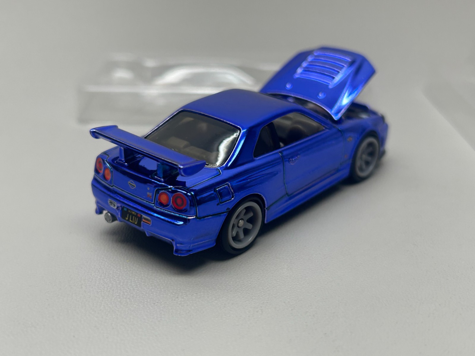 Hot Wheels 1/64 Nissan Skyline Blue GT-R R34 RLC Alloy Car Model