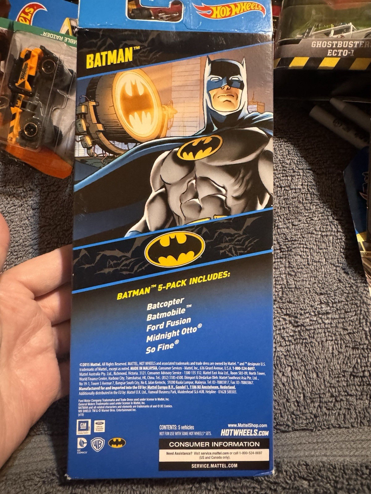 Hot Wheels Batman Set Diecast Car 1:64 Black Unopened Box
