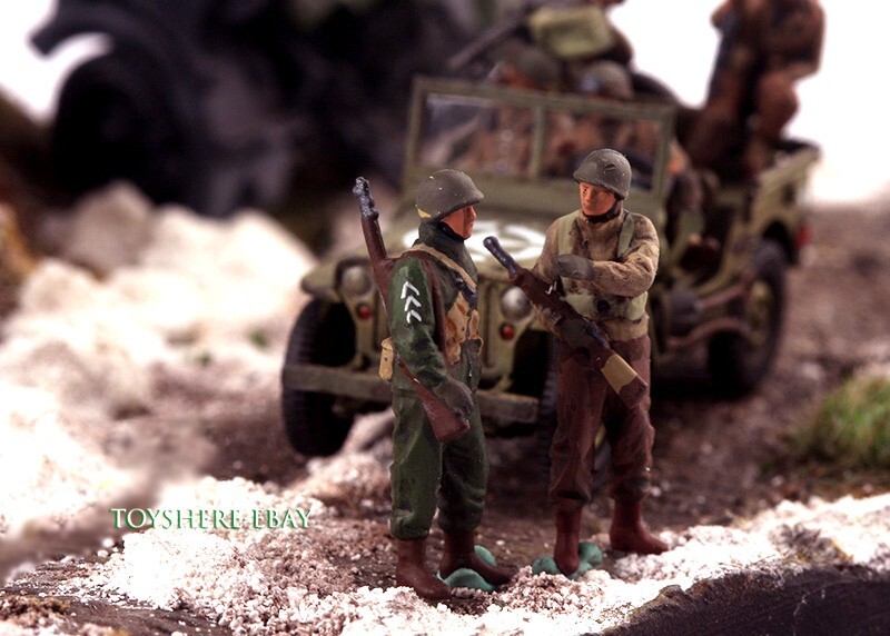 1/72 TANK 1:72 WW2 2PCS USA Soldier toy TotalWar diorama in stock