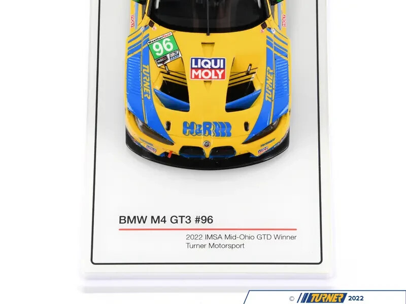 1/43 Scale Turner Motorsport M4 GT3 Car #96 IMSA Mid-Ohio GTD Winner TSM Model