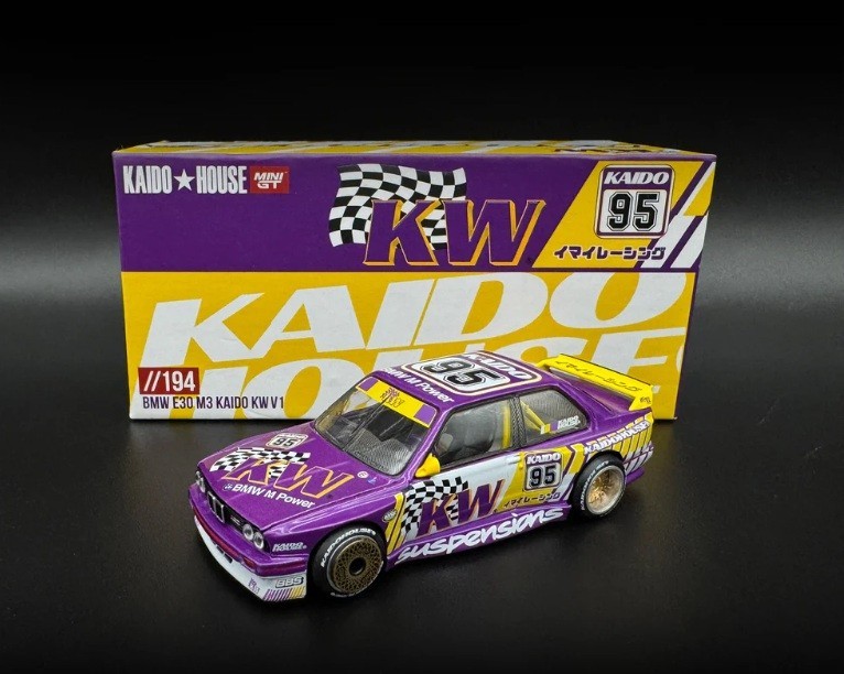 Kaido House x Mini GT 1:64 BMW M3 Kaido KW V1 Purple Diecast Model KHMG194-2C
