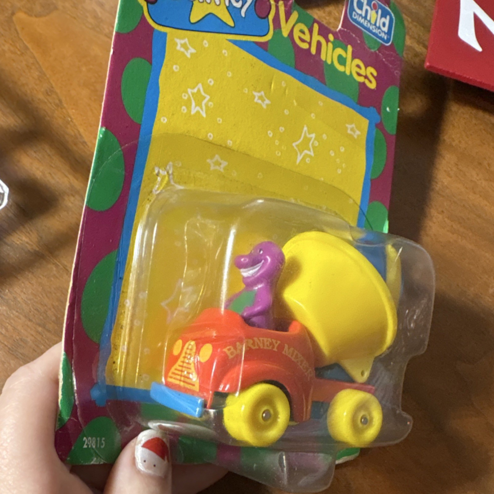 Child Dimension Barney Diecast Cement Mixer Yellow Red Ages 3+