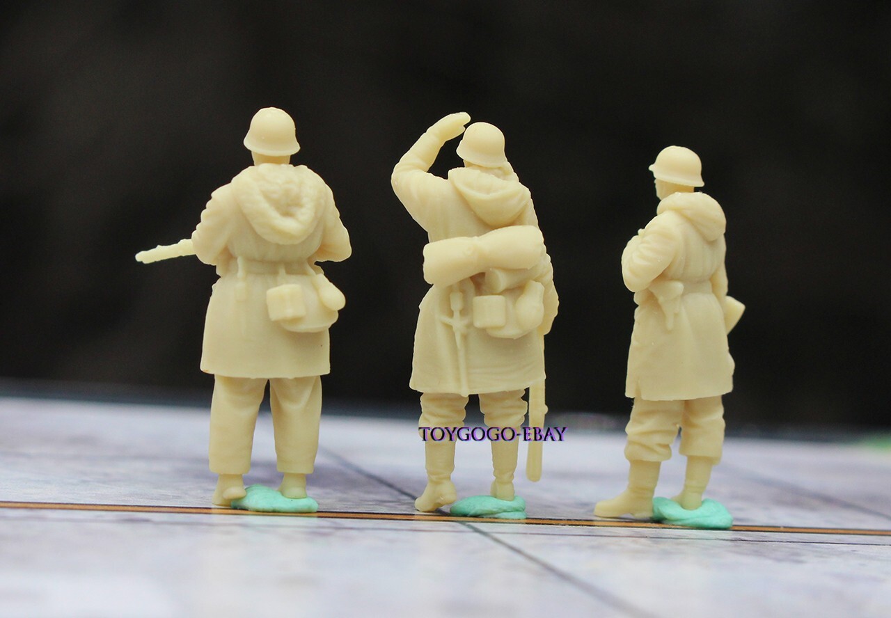 1:72 WW2 1/72 TANK 3pcs Germany Soldiers military toy TotalWar diorama B