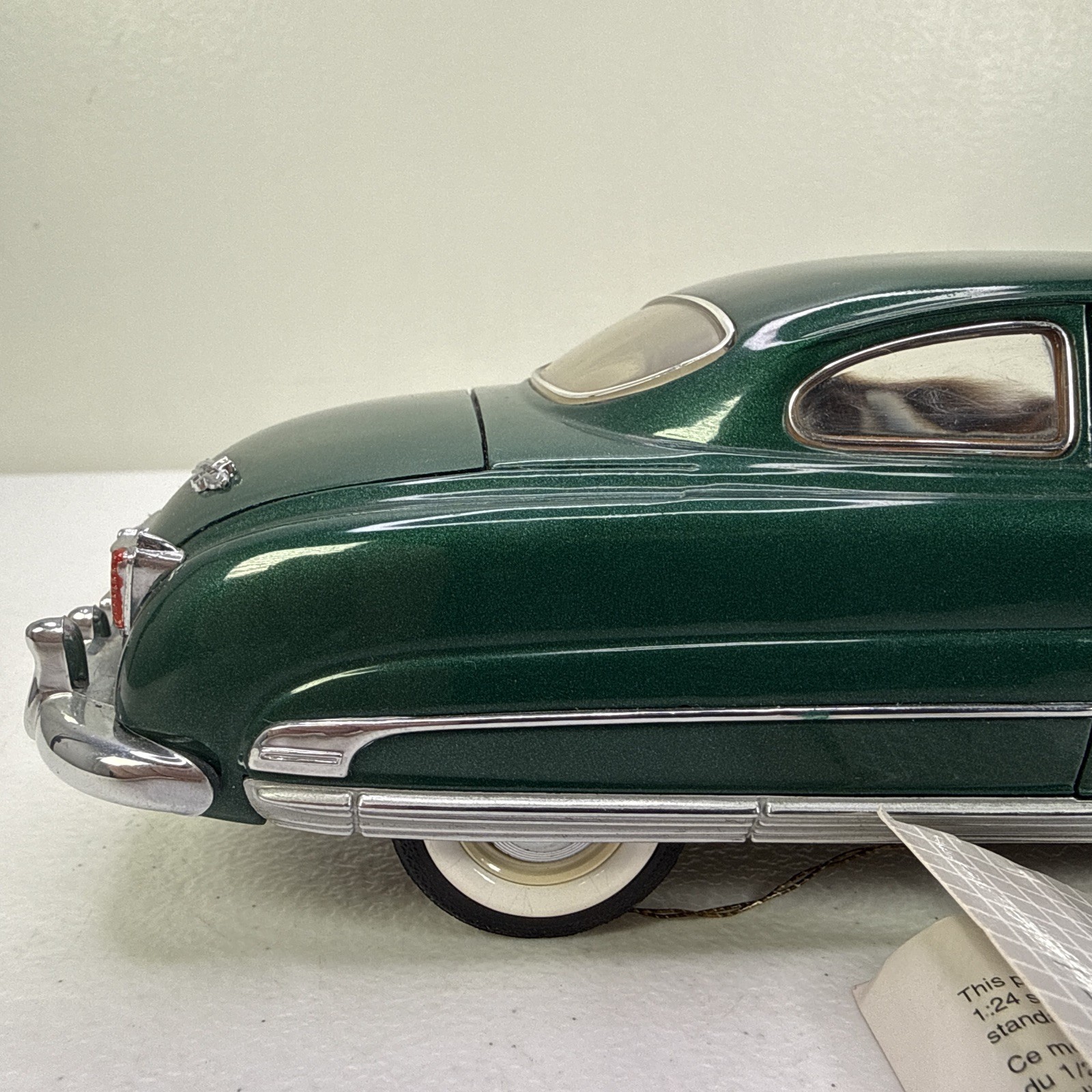 Franklin Mint 1:24 1951 Hudson Hornet Diecast Car Metallic Green w/ Tag *READ*