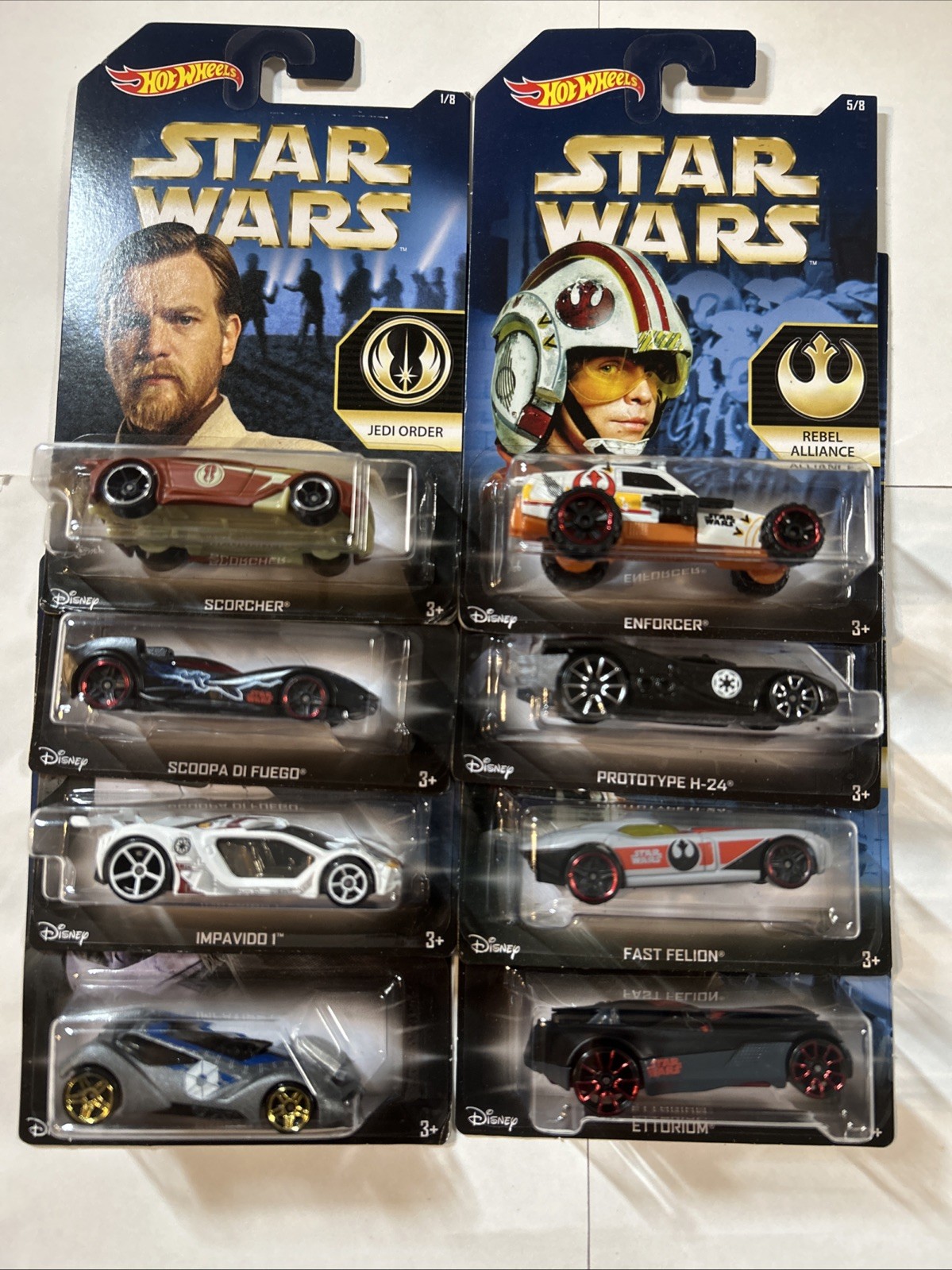 2015 Hot Wheels Star Wars Factions Car Lot Complete set of 8