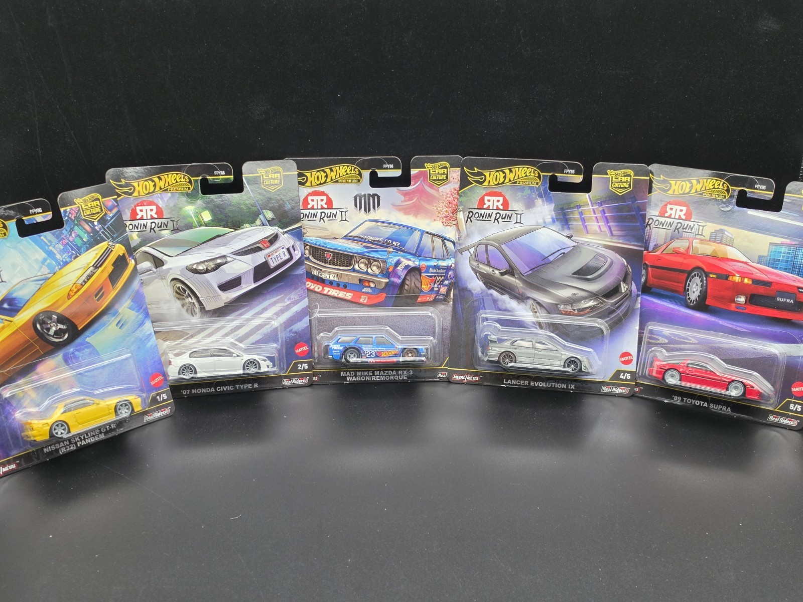 Hot Wheels 2025 Car Culture M Case Ronin Run II Set of 5 Cars FPY86-961M