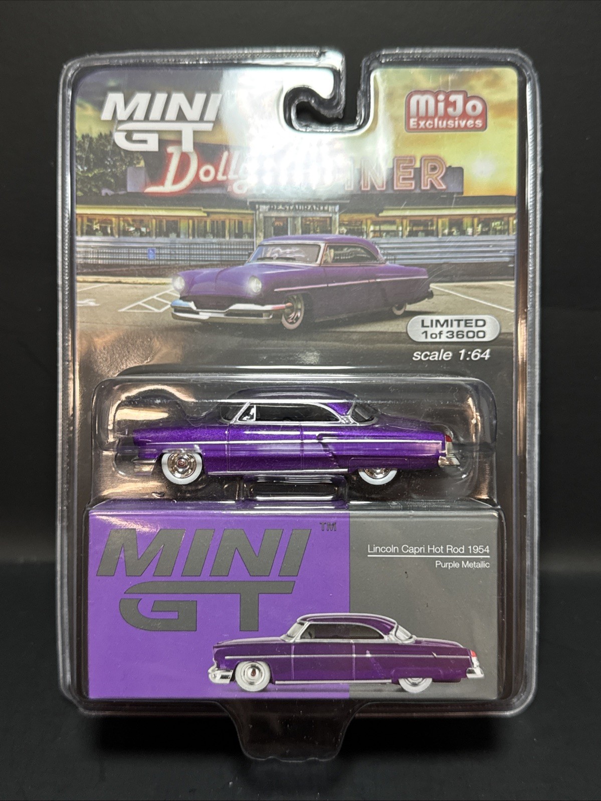 1954 Lincoln Capri Hot Rod – Purple Diecast 1:64 Scale Model – TSM MiniGT