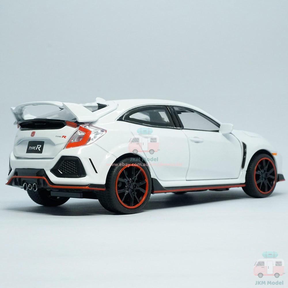 1:32 Honda Civic Type R Model Car Diecast Toy Vehicle Collection Kids Gift White