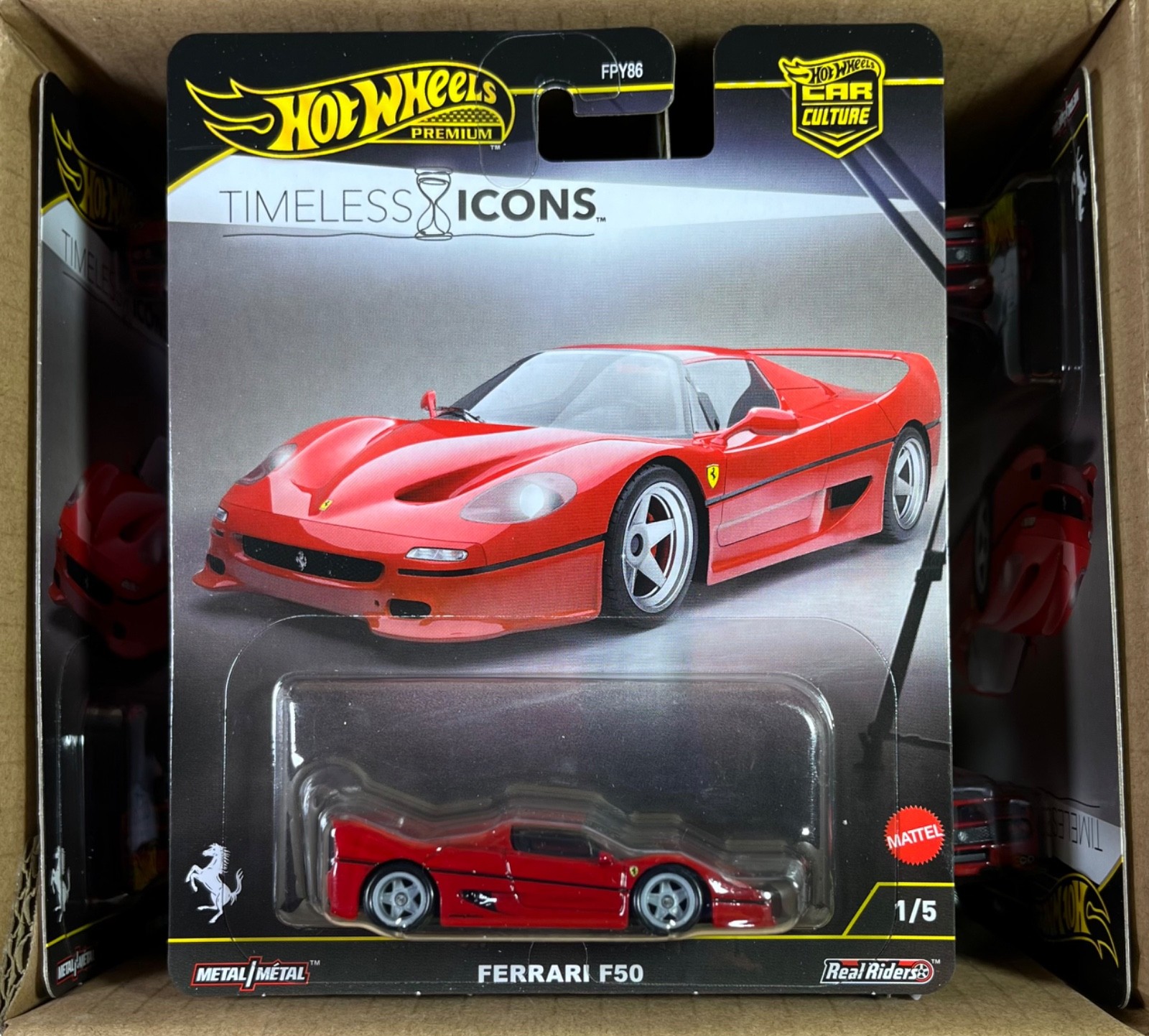 FERRARI F50 HOT WHEELS CAR CULTURE TIMELESS ICONS PREMIUM CASE / LOT OF 10