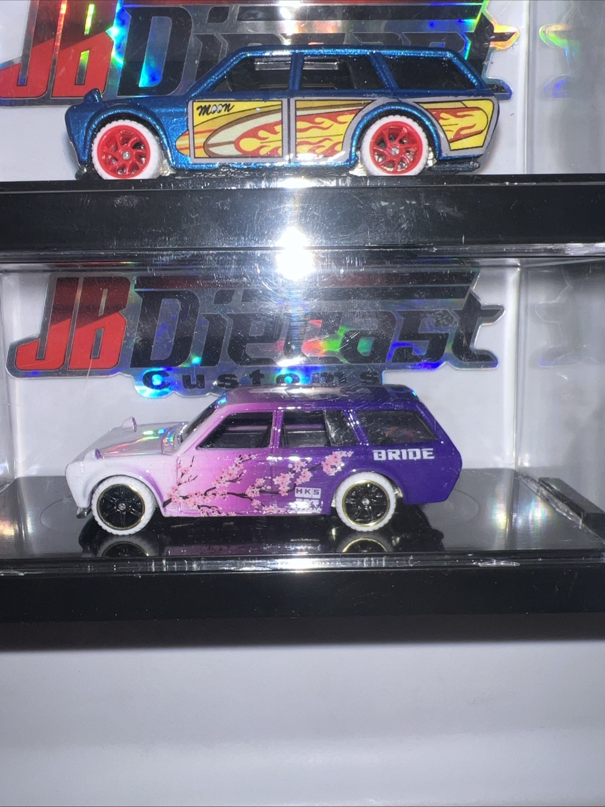 Lot Of 3 Custom 1971 Datsun 510 Wagon JB Diecast Customs Hotwheels See Pics!