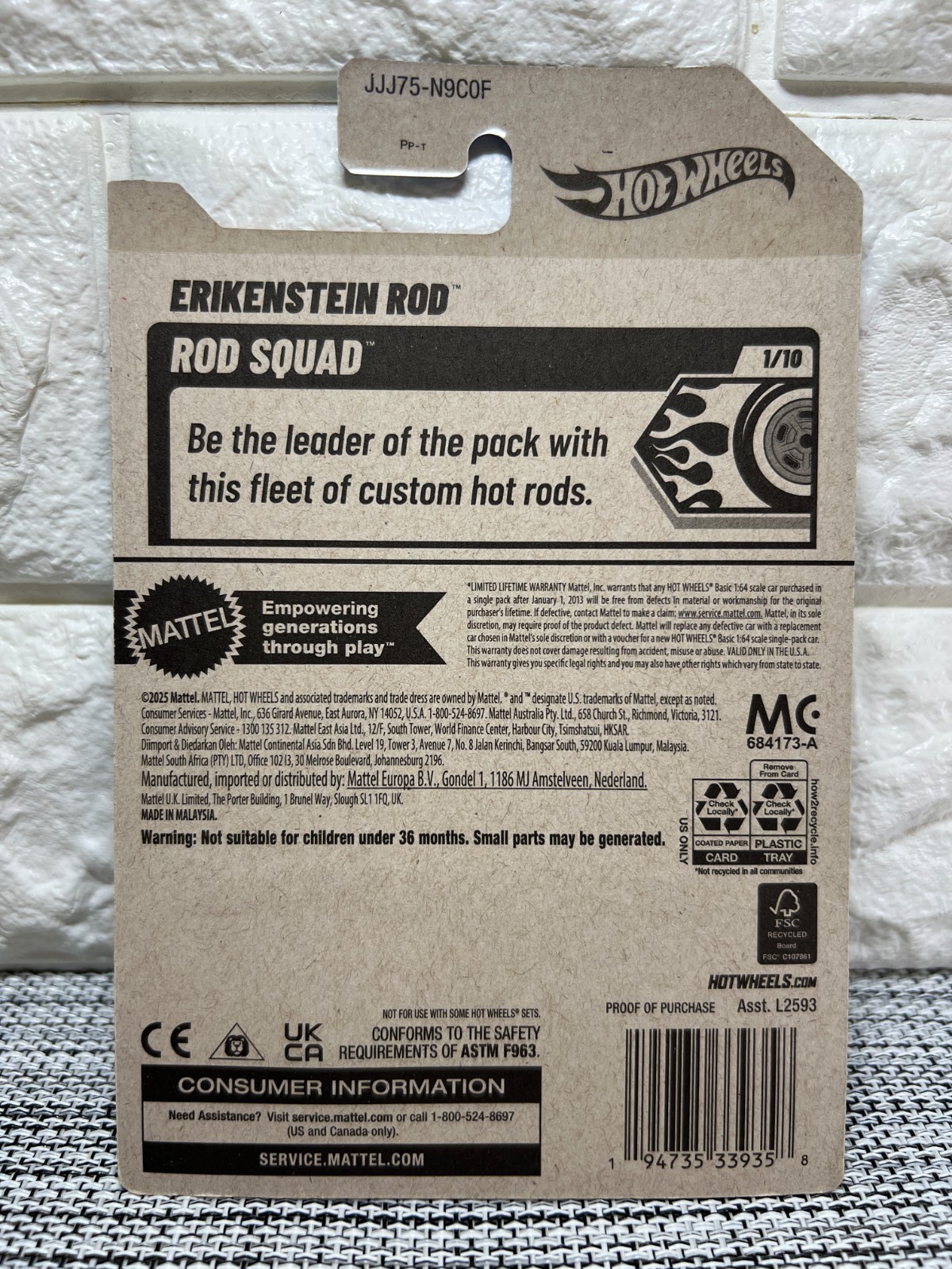 Hot Wheels Rod Squad 1/10 Erikenstein Rod 117/250 Green