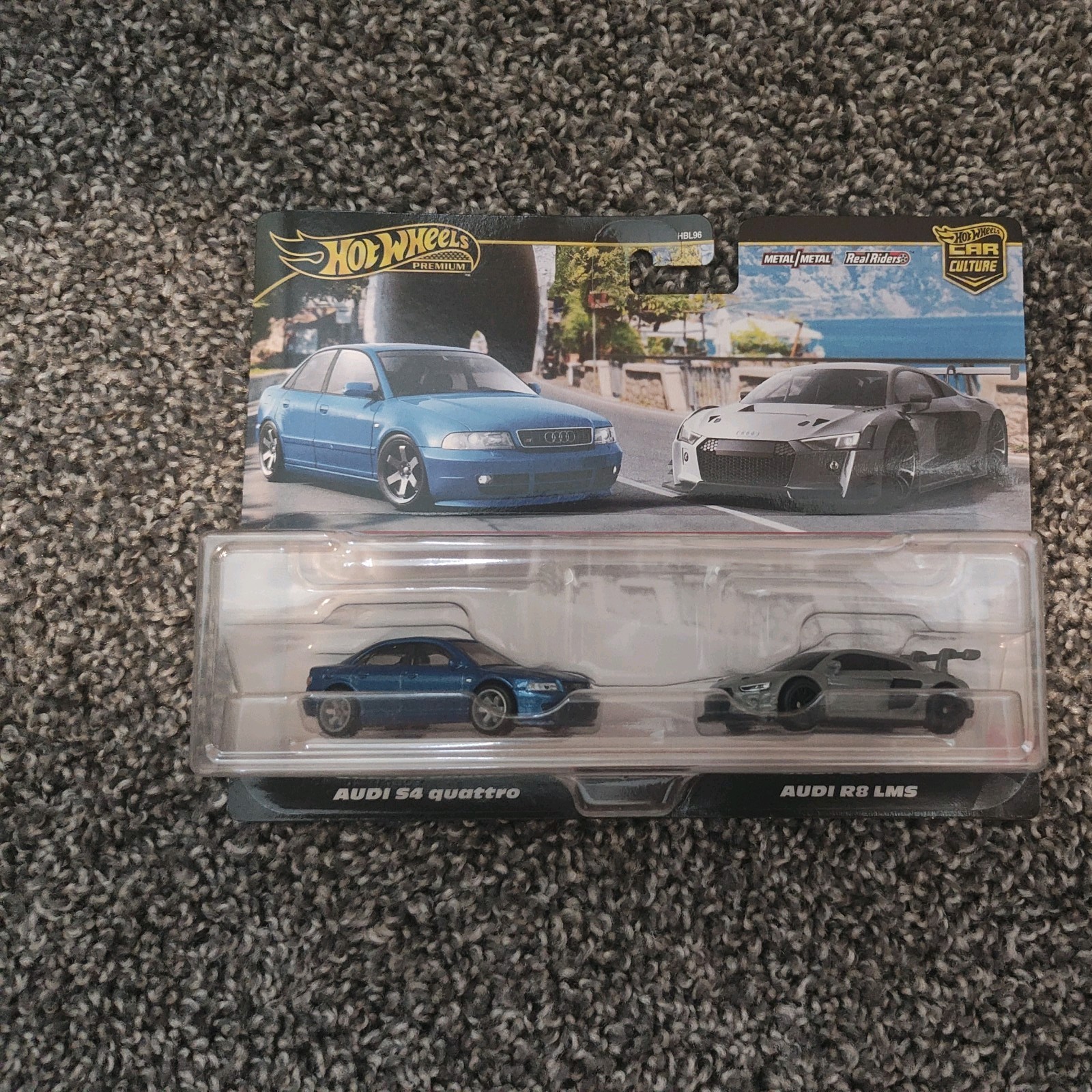 Hot Wheels Premium Car Culture Twin 2 Pack Audi S4 Quattro & Audi R8 LMS