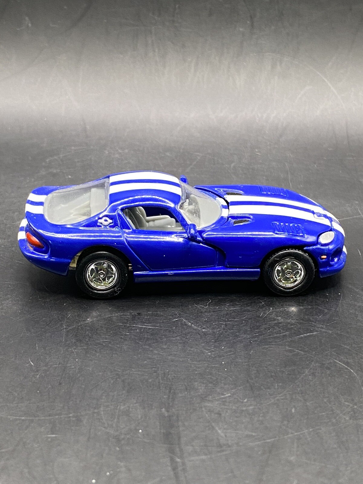 Racing Champions Dodge Viper Real Raiders Blue White Stripes Collectible Toy Car