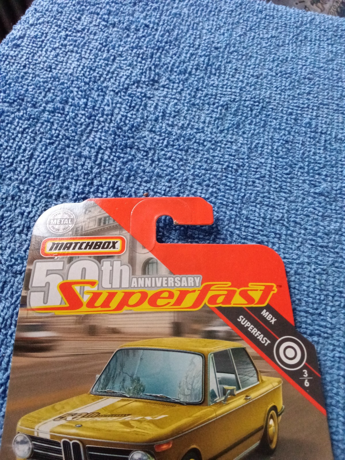 2019 Mattel Matchbox 50th Anniversary Superfast Gold Series 3/6 ‘69 BMW 2002 NIP