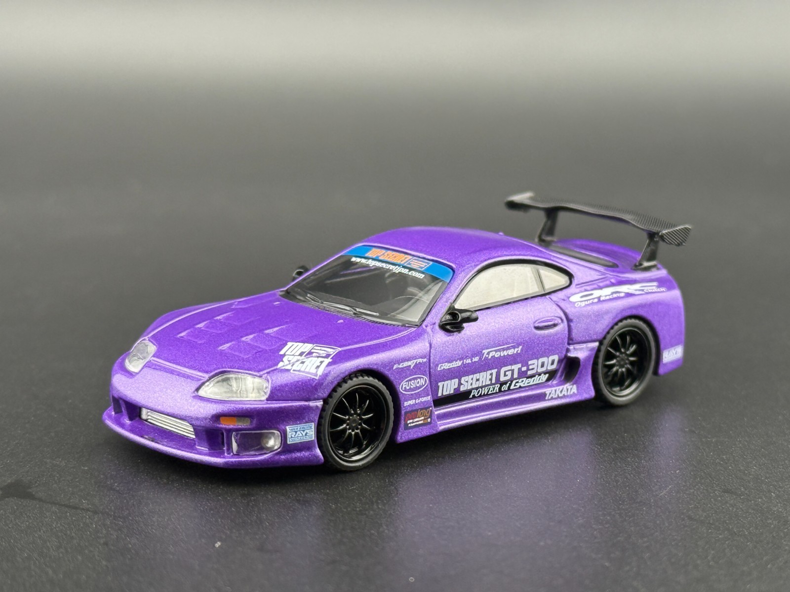 Mini GT Toyota Supra (A80) Top Secret GT-300 Purple #1067 1/64