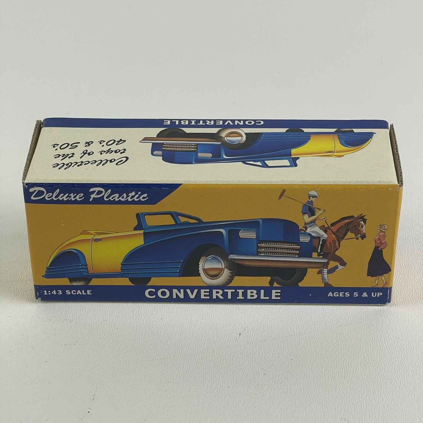 Dimestore Dreams Convertible Car Deluxe Plastic Blue and Yellow