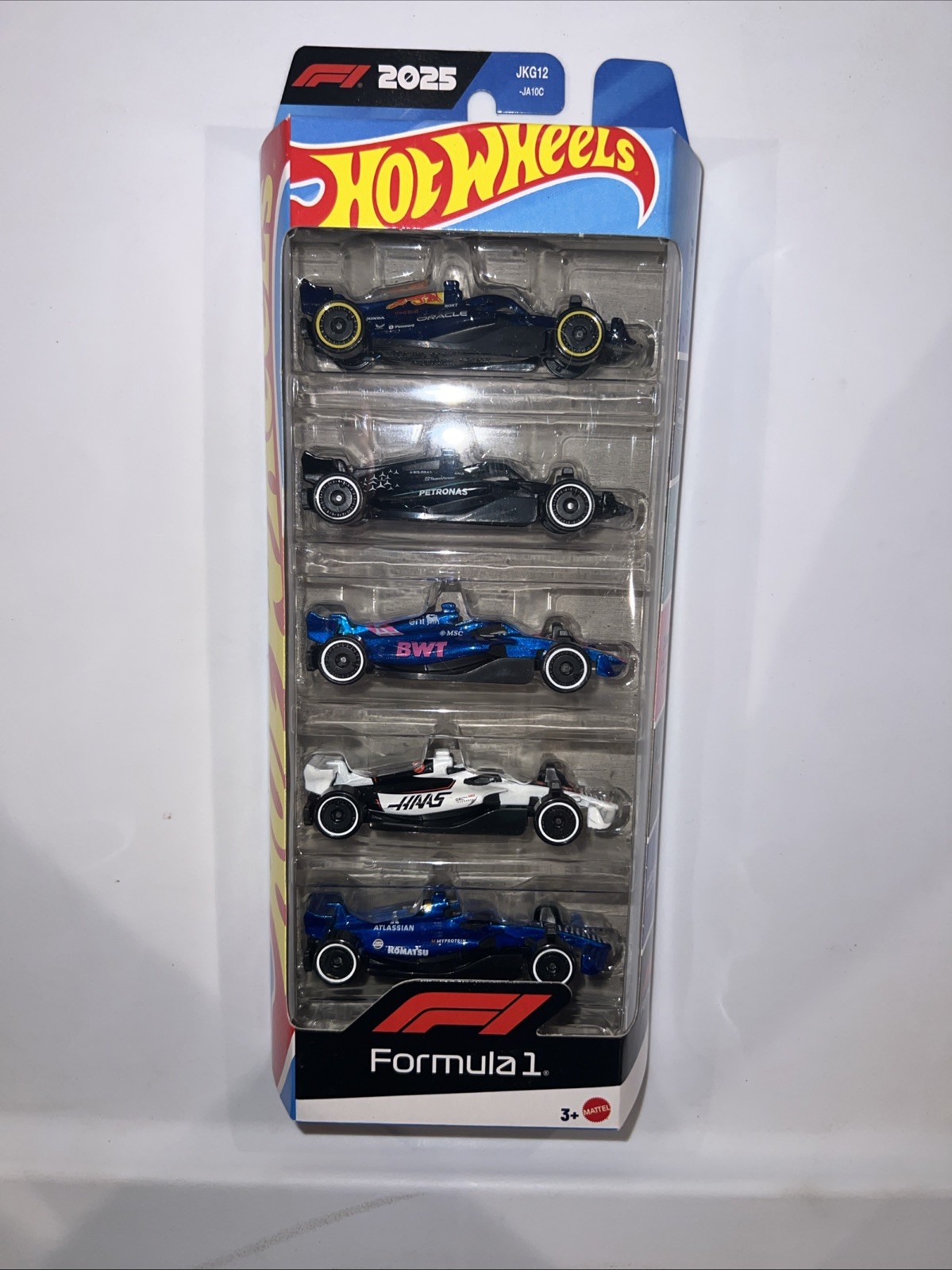 2025 Formula 1 Car * 5 Pack F1 Hot Wheels 2026 RedBull, AMG Williams, BWT, Hass