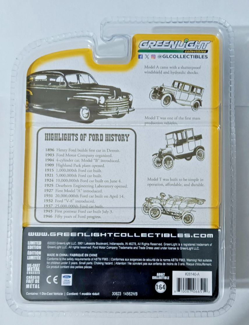 1:64 CHASE FIFTY YEARS OF FORD 1946 SUPER DELUXE FORDOR NOT IN PRODUCTION SEALED
