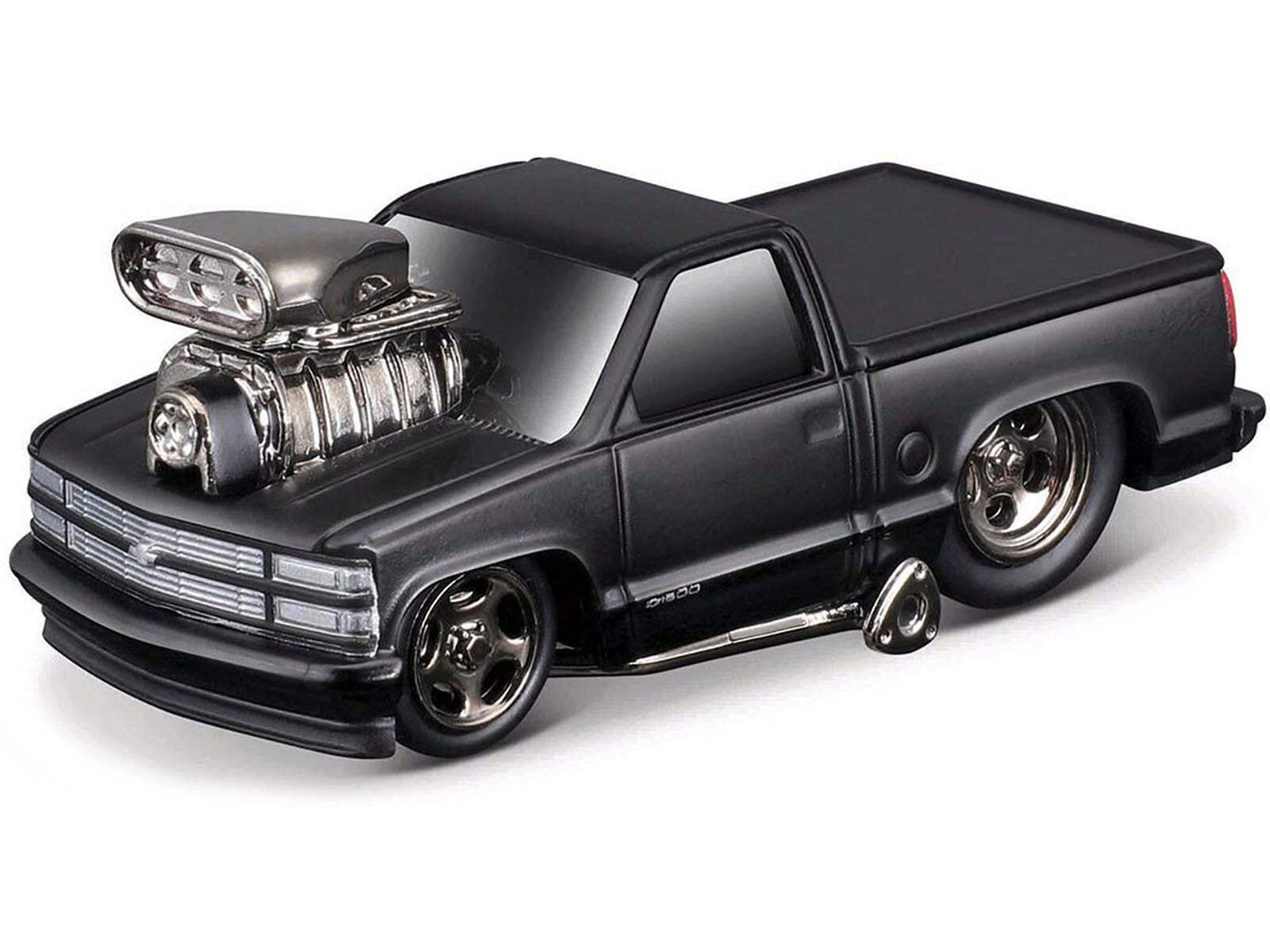 1993 Chevrolet 454 SS Pickup Truck Matt Black “Blackout Edition” 1/64 Diecast Mo