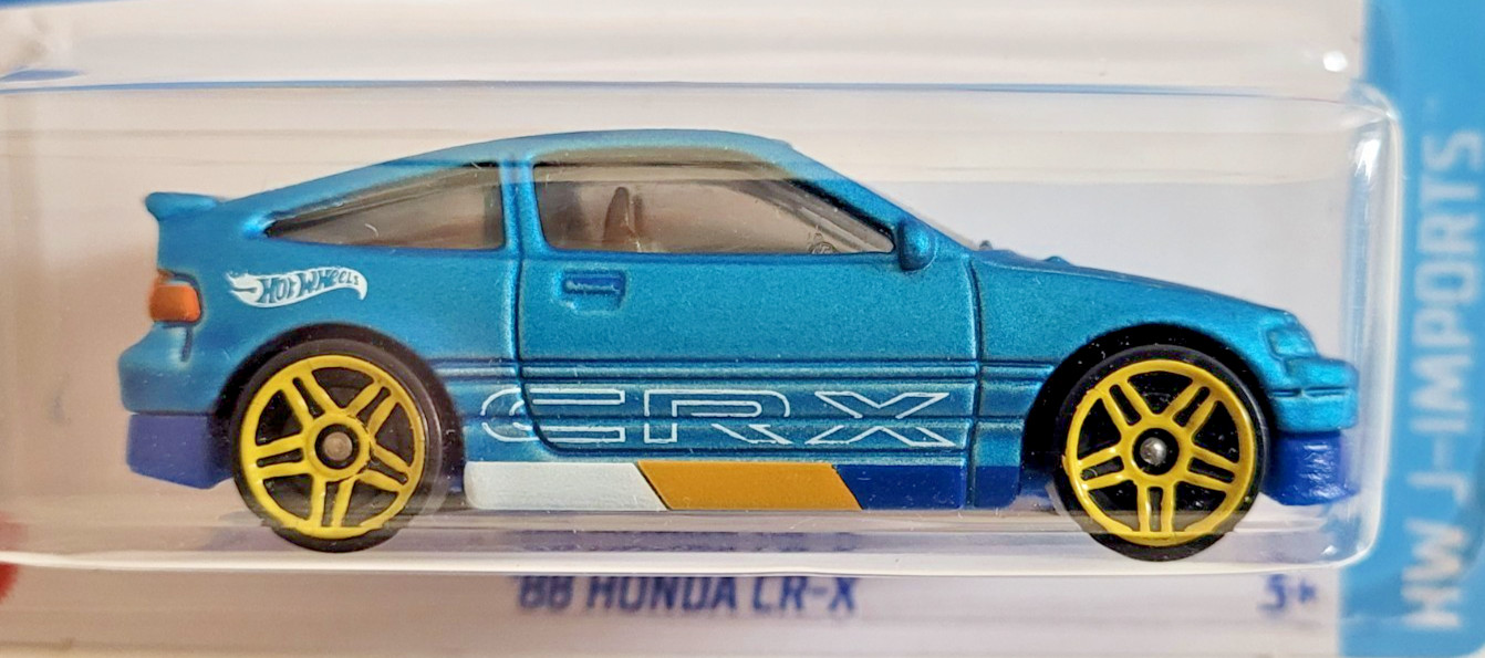 Hot Wheels 2023 HW J-Imports ’88 Honda CR-X Matte Light Blue