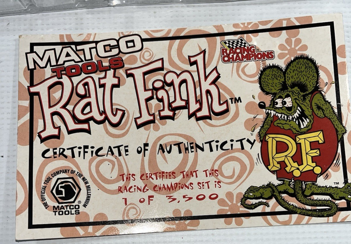 1/24 RACING CHAMPIONS 2000 Ed Roth RAT FINK ‘32 Ford Mod Rod MATCO Tools