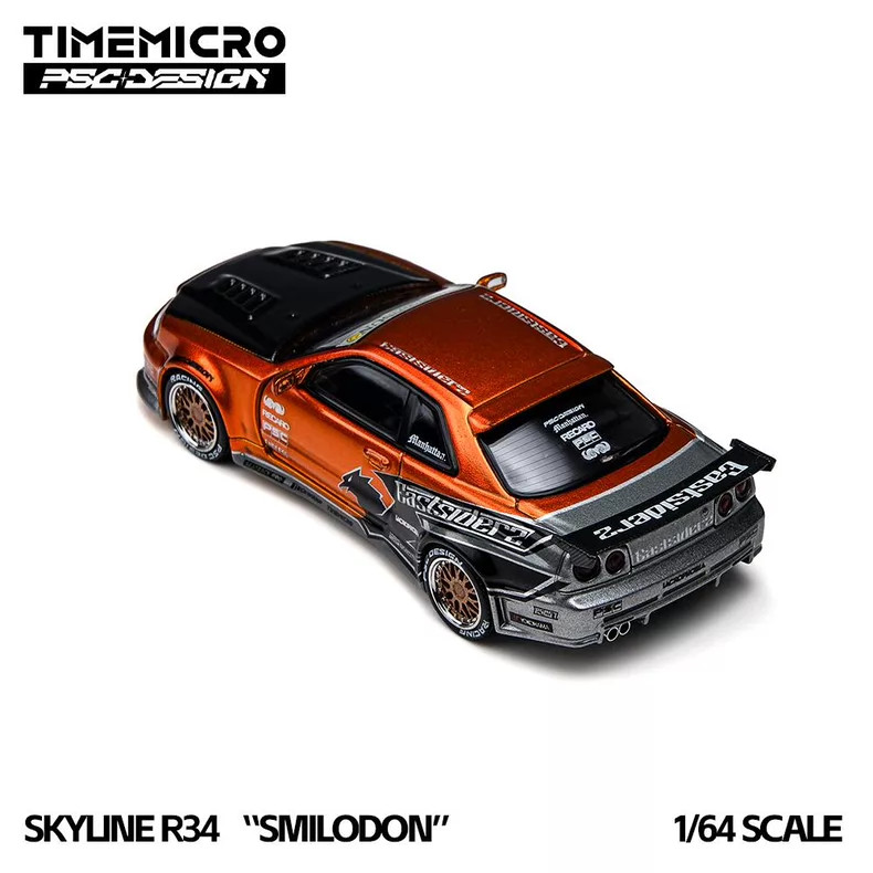 1/64 TimeMicro Nissan Skyline GT-R R34 Smilodon Eastsiderz Event Limited Car New