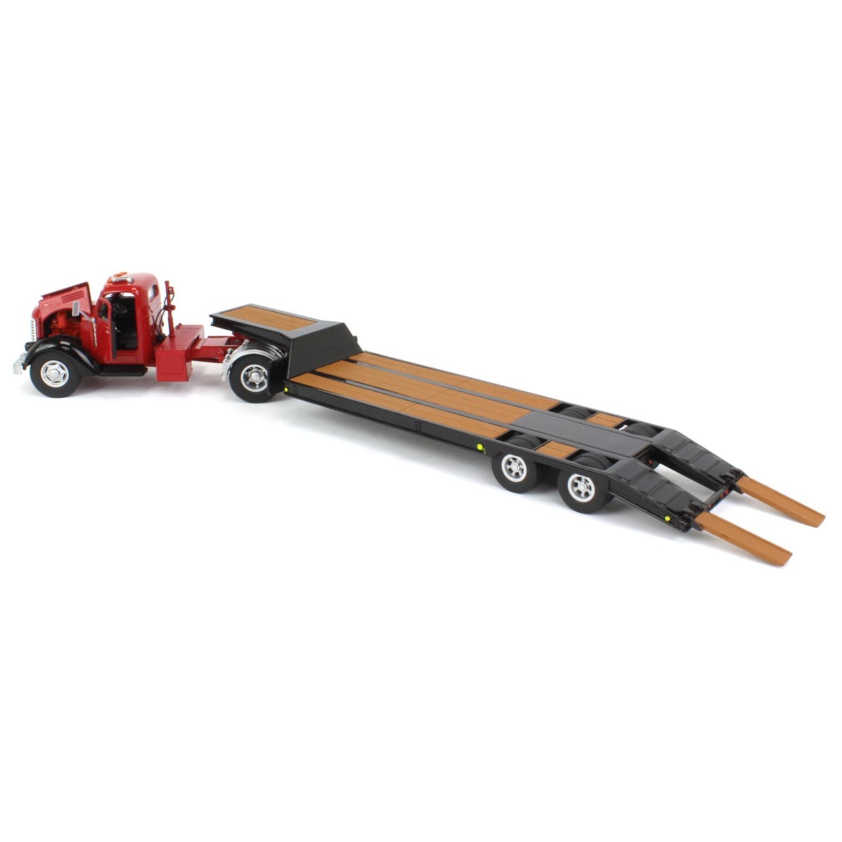 Spec Cast 1/50 Red International KB-8 with Tandem Axle Lowboy Trailer, 39510