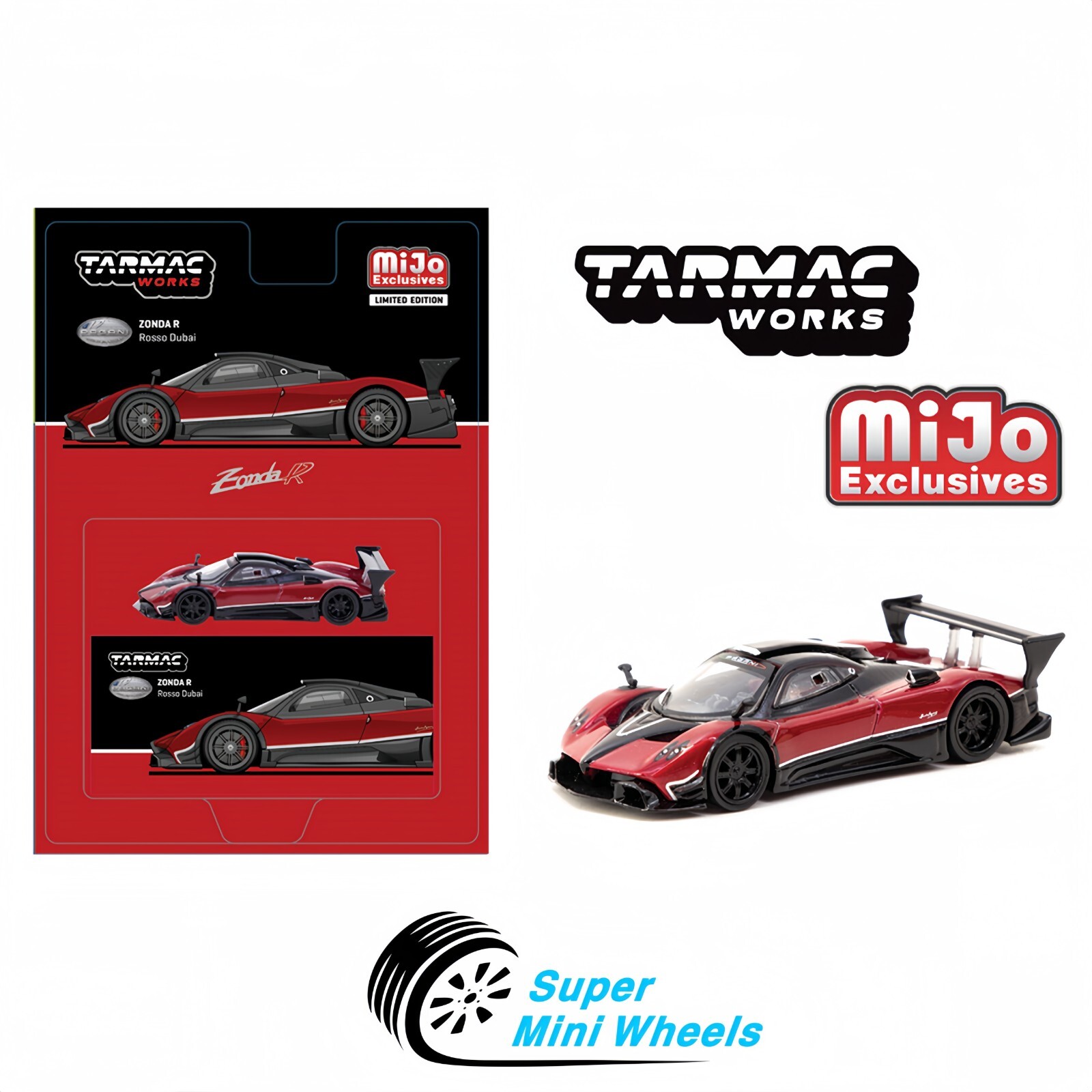 Tarmac Works 1:64 Pagani Zonda R – Rosso Dubai – Global64