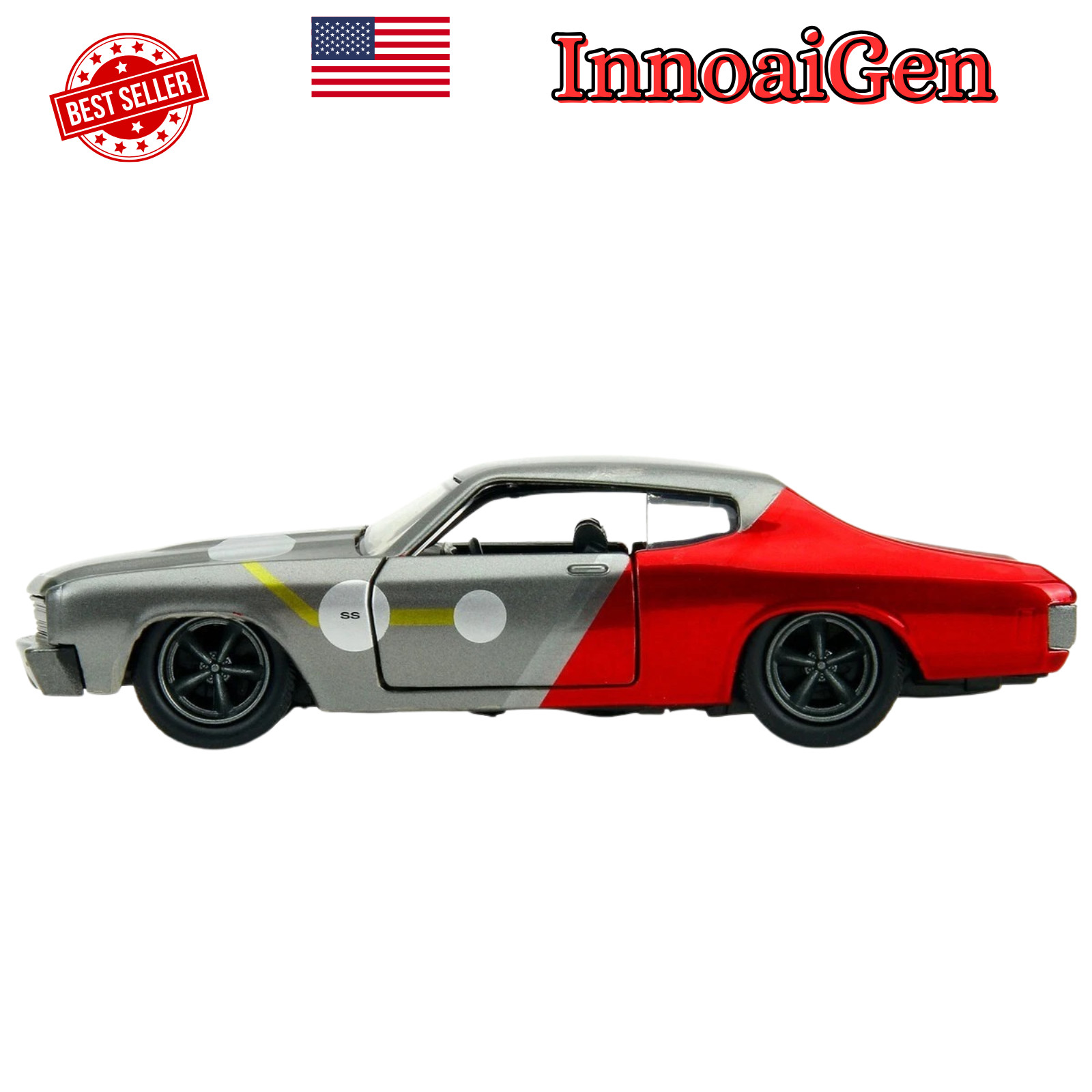 Jada Marvel Thor 1970 Chevrolet Chevelle SS 1:32 Diecast Car with Thor Figure