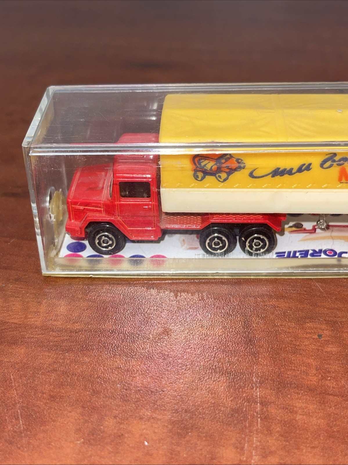 Vintage Majorette #367 Bernard Bache Canvas Semi Trailer Red Super Tandems 1970
