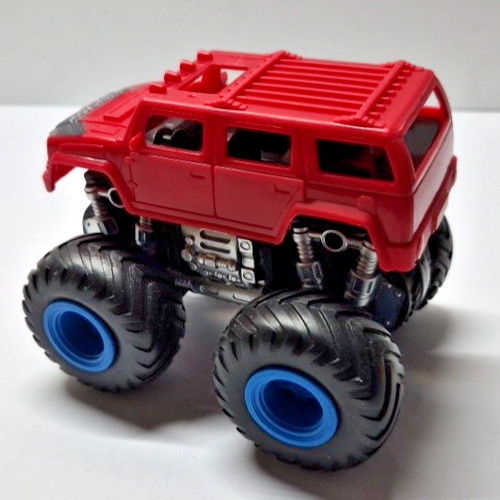 Kid Connection Red Hummer Monster Truck With Blue Rims Friction-Powered