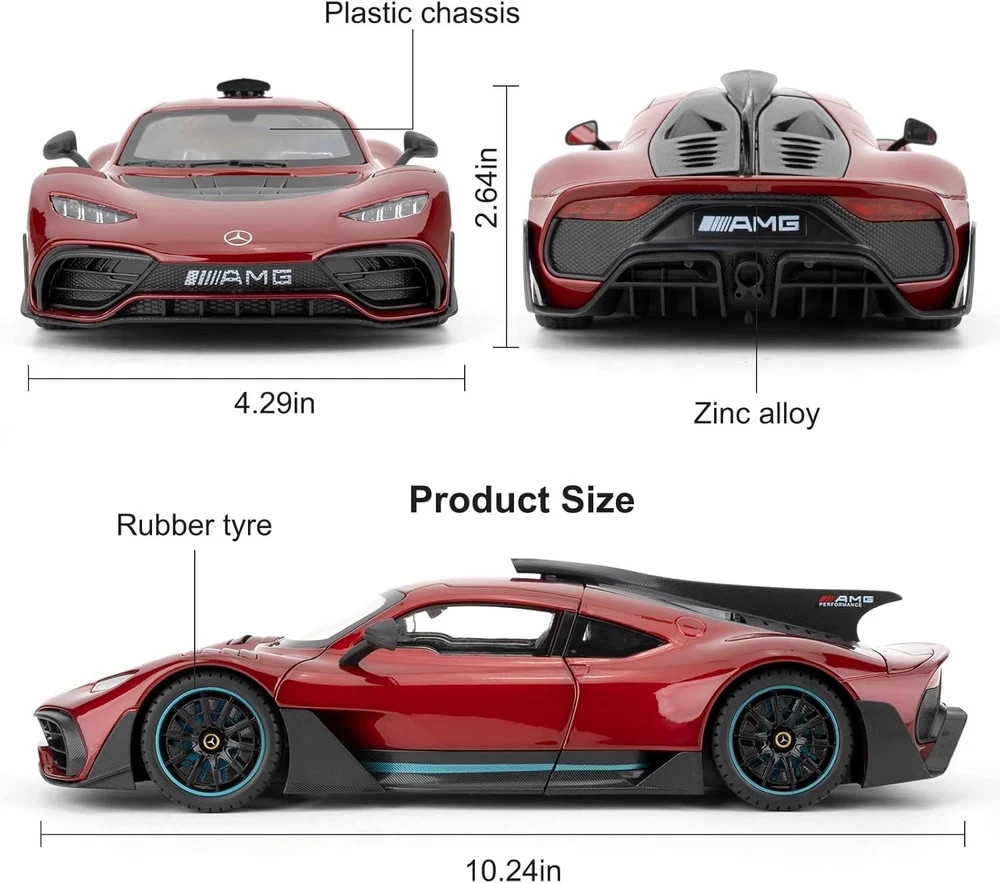 1/18 AMG ONE Die-Cast Model Car Collectible Alloy Model with Sound and Light