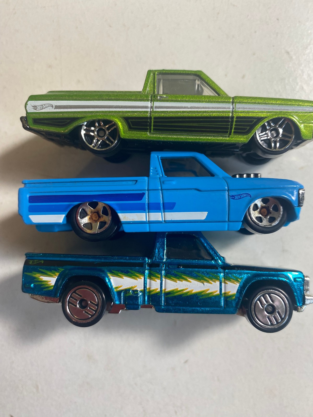 Hot Wheels 72 Chevy Custom LUV Mazda REPU DTX00 65 Ranchero Lot of 3 Loose 1/64