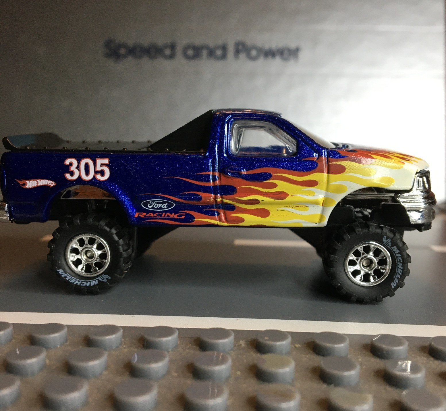 Hot Wheels Team Ford Racing F-150 Pickup CUSTOM Super Real Riders Wheel Swap