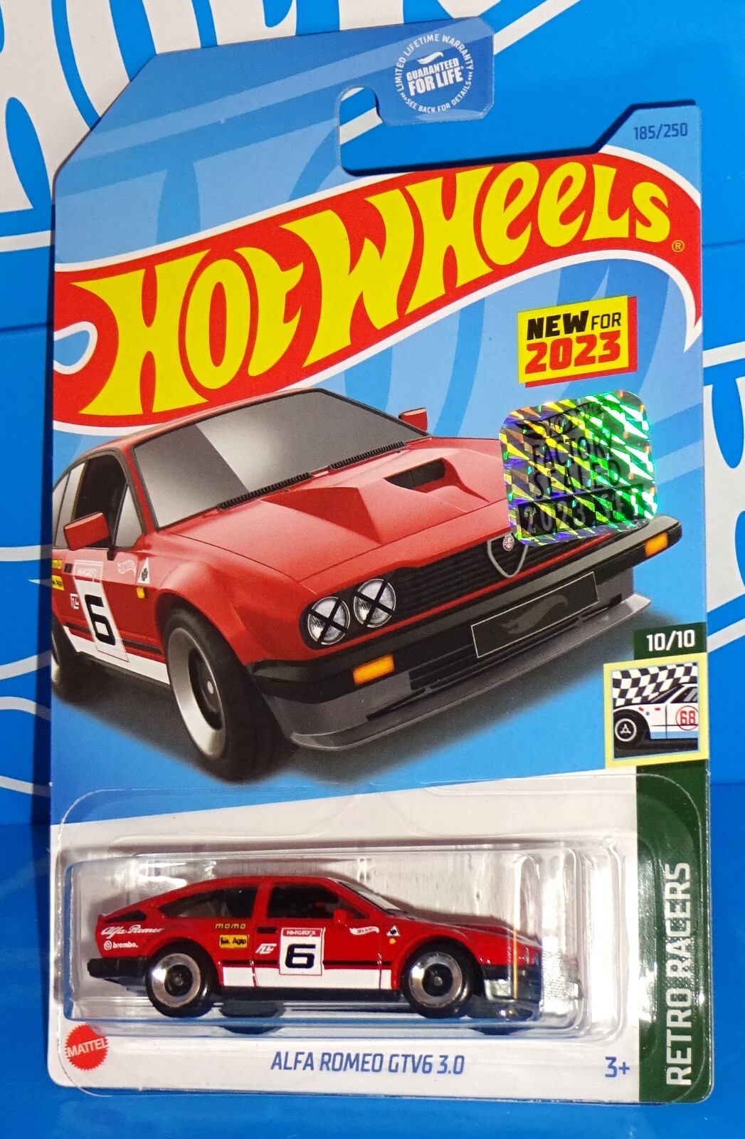 Hot Wheels New For 2023 Factory Set Retro Racers #185 Alfa Romeo GTV6 3.0 Red