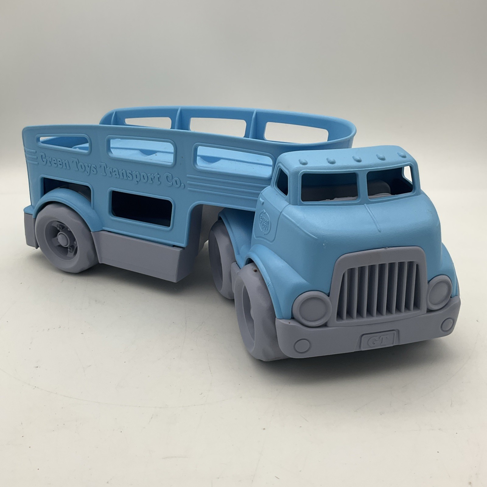 Green Toys Transport Company Light Blue And Gray Car Carrier