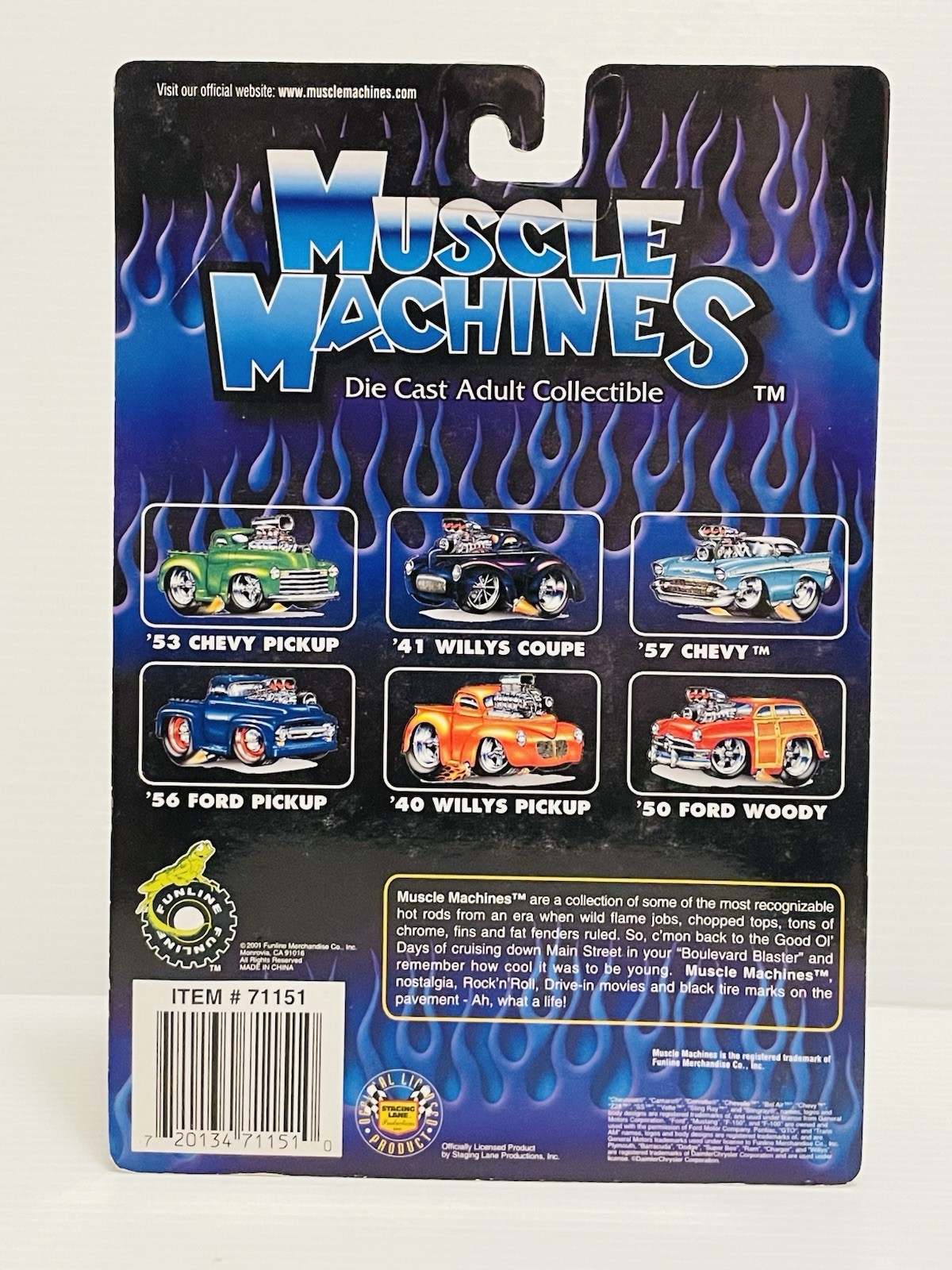3 Muscle Machines ’55 Nomad ’57 Chevy ’53 Chevy PU 1:64 scale Die Casts Sealed.