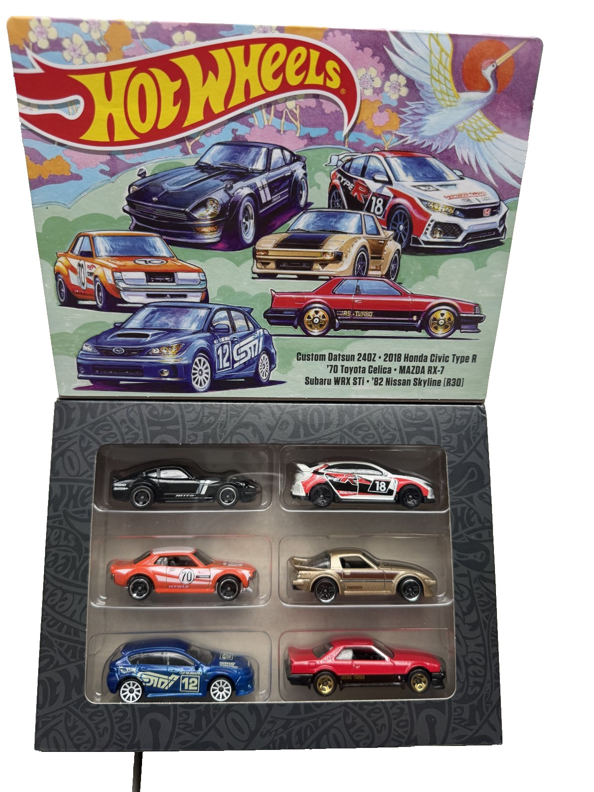 HOT WHEELS 1/64 DIECAST 6 CAR SET HGM12 DATSUN HONDA NISSAN JAPANESE 2023 TOYOTA