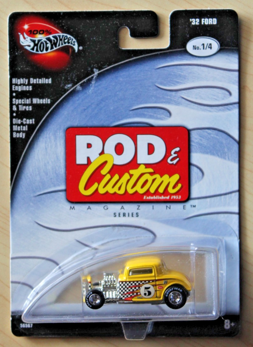 Hot Wheels 100% Rod & Custom Yellow ’32 Ford #1/4