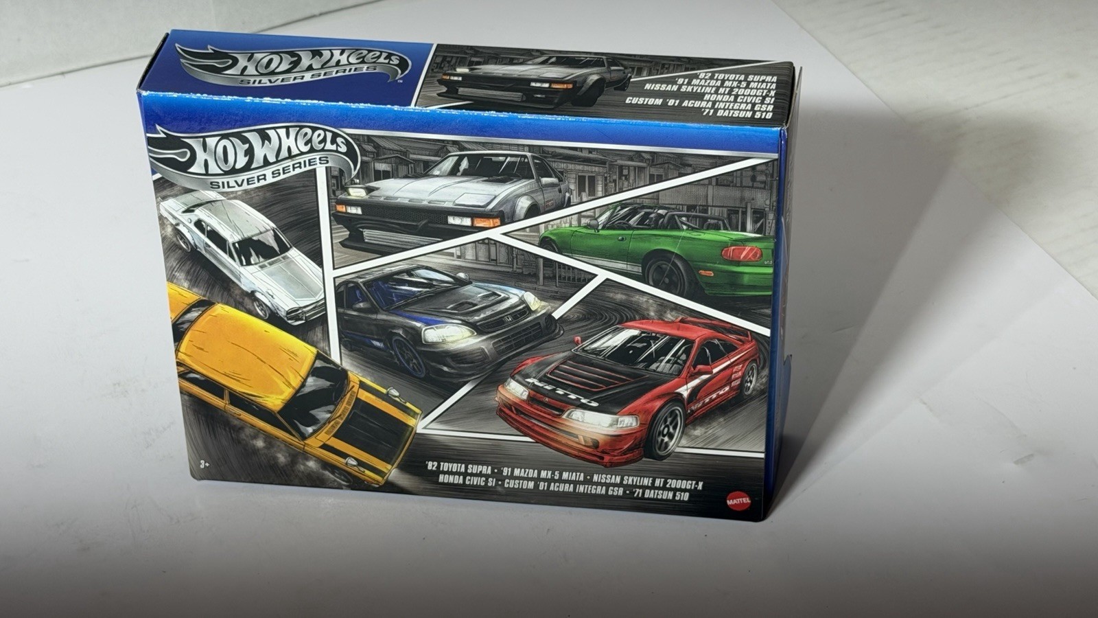 Hot Wheels Silver Series 6 Pack JDM Set Toyota Supra Nissan Skyline Honda Civic