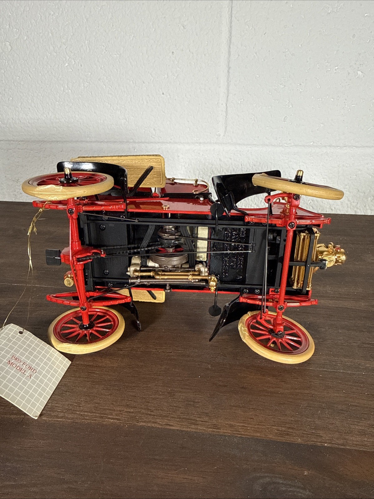 1903 Ford Model A Die Cast By Franklin Mint 1/16 Scale Red, No Box