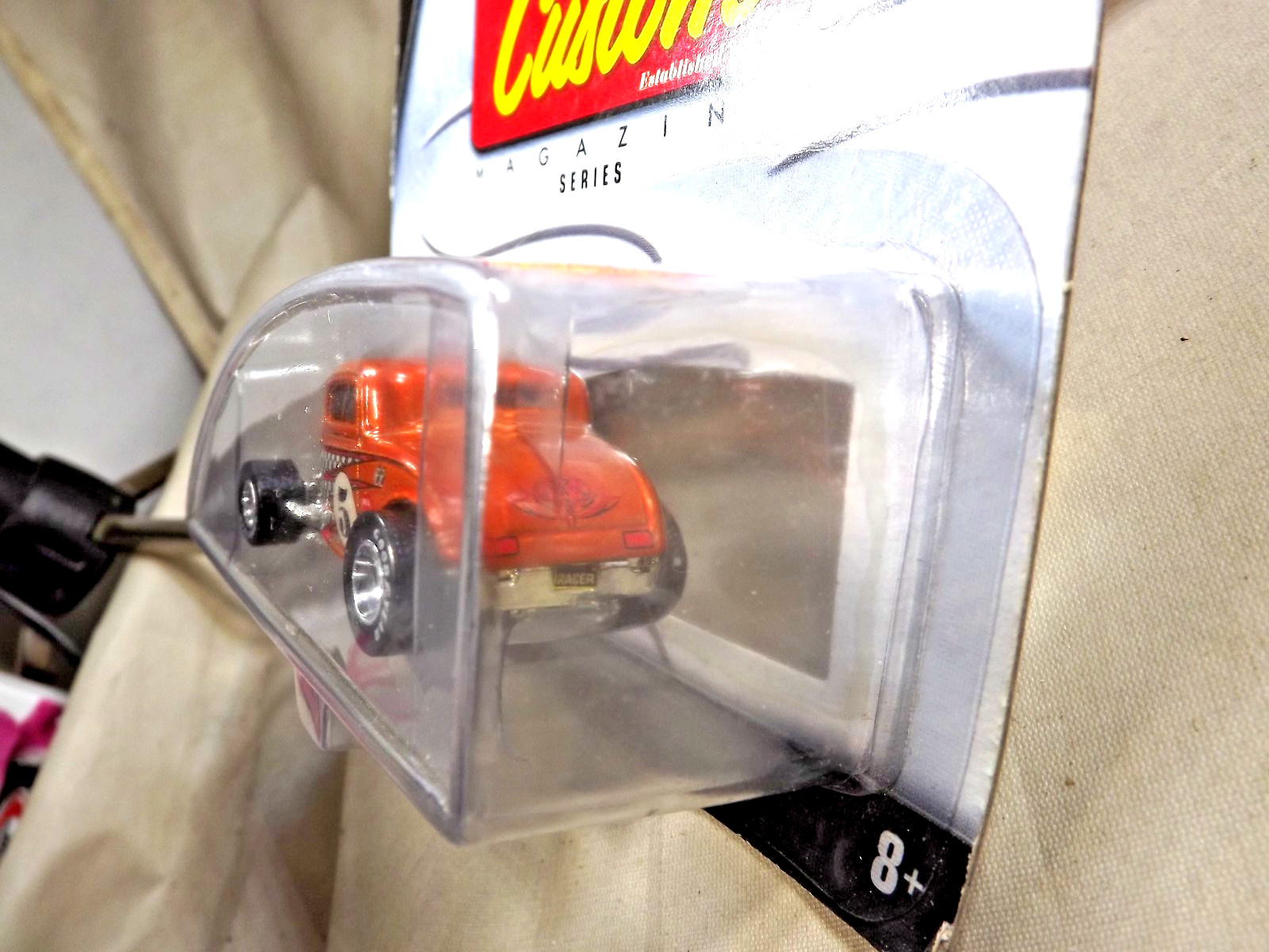 2002 Hot Wheels 100% Rod & Custom Series 1/4 ’32 FORD Orange w/Real Riders GDYR