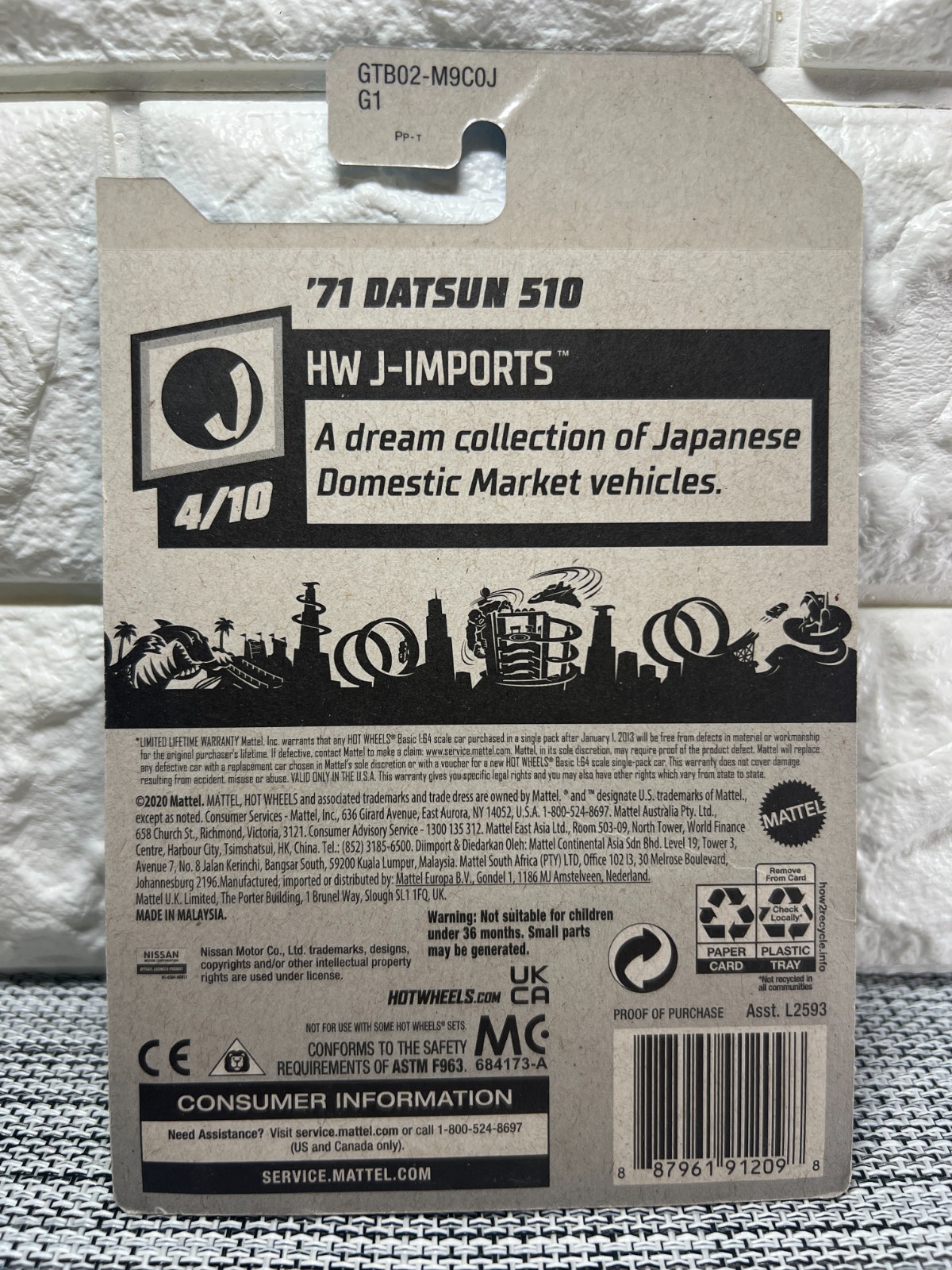 Hot Wheels HW J-Imports 4/10 ’71 Datsun 510 162/250 Green